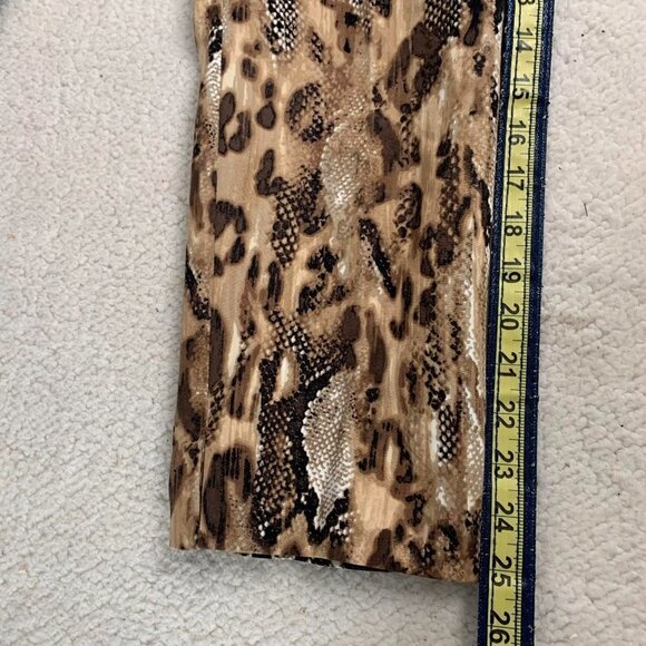 Chicos SO Slimming Animal Print Snake Python Skinny Ankle Capris X-Small Brown - Picture 7 of 8